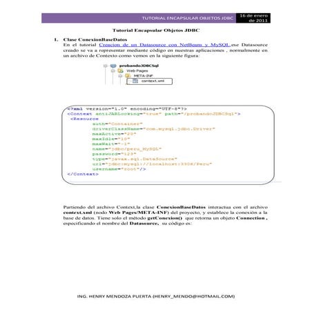 Tutorial encapsular objetos jdbc