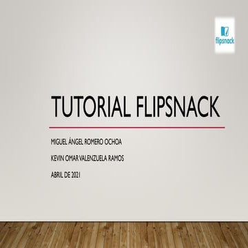 Tutorial flipsnack