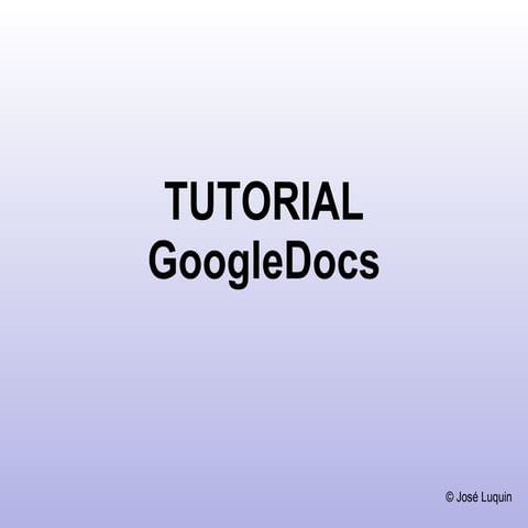 Tutorial google docs