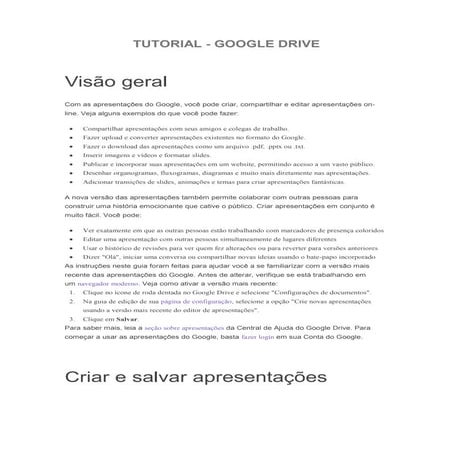 Tutorial Google Drive | PPT