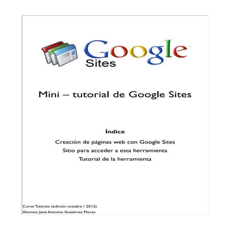 MiniTutorial Google Sites | PDF