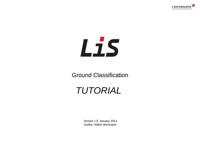 Tutorial ground classification with Laserdata LiS