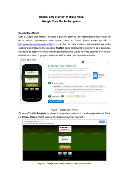 Tutorial google sites mobile templates