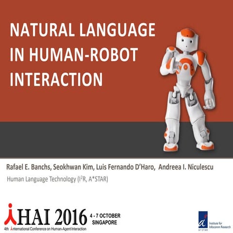 Natural Language in Human-Robot Interaction | PDF