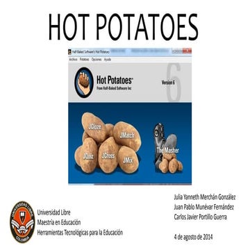Tutorial hot potatoes crucigrama | PPTX