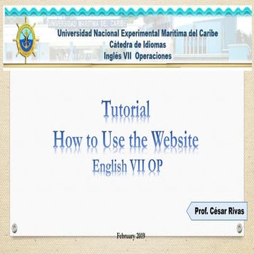 TUTORIAL HOW TO NAVIGATE ENGLISH VII SITE