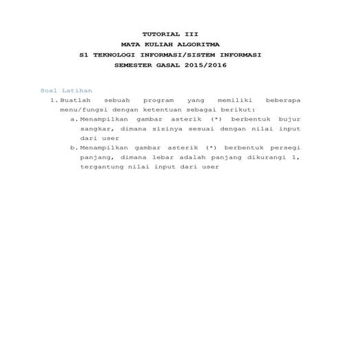 Tutorial iii jawaban no1
