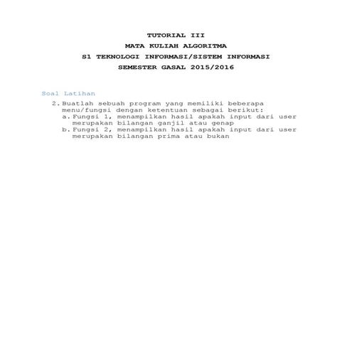 Tutorial iii jawaban no2