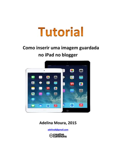 Tutorial - inserir imagens do iPad no Blogger