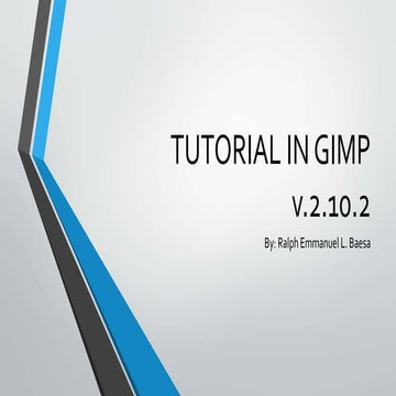 Tutorial in Gimp 2.10.2