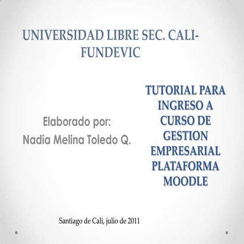 Tutorial ingreso curso