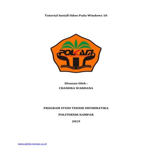 Tutorial install odoo di windows