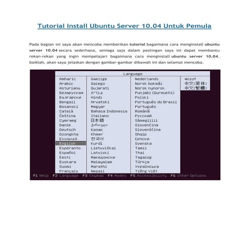 Tutorial install ubuntu server 10.04