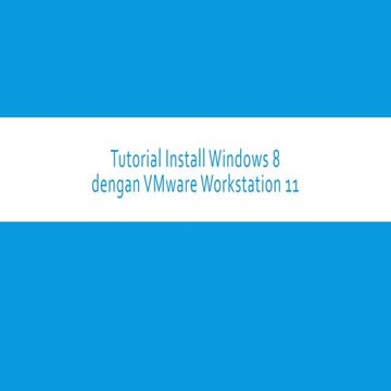 Tutorial install windows 8