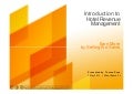 Tutorial introduction to revenue management for hotels hospitality seminar  what is revenue management in hotel industry course