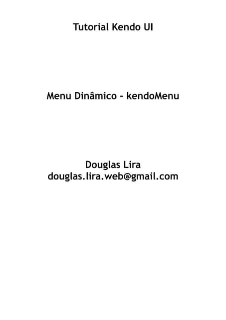 Menu dinâmico com kendoUI