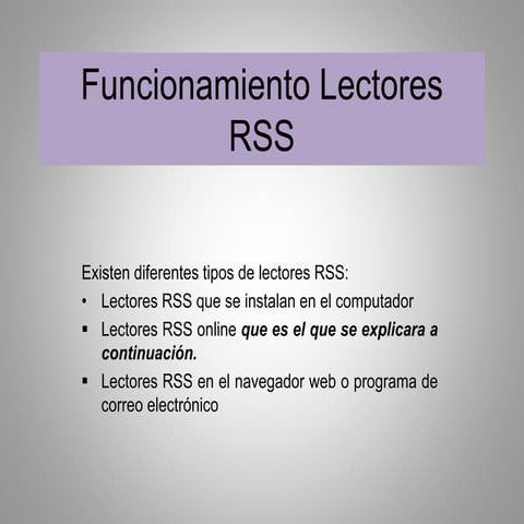 Tutorial lector rss