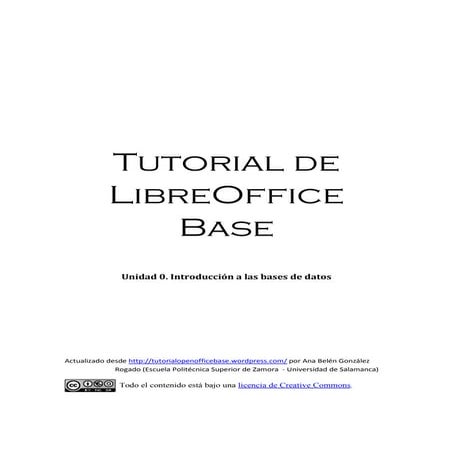 Tutorial LibreOffice Base, (actualizado desde http://tutorialopenofficebase.w...