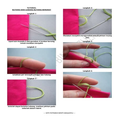 Tutorial lubang butang bersirat