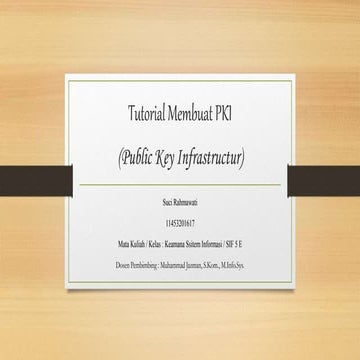 Tutorial membuat Public Key Infrastructure