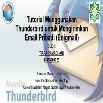 Tutorial menggunakan thunder bird dan enigmail