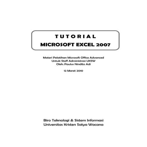 Tutorial ms.excel | DOC