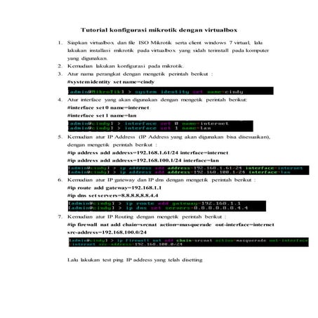 Tutorial mikrotik cindy