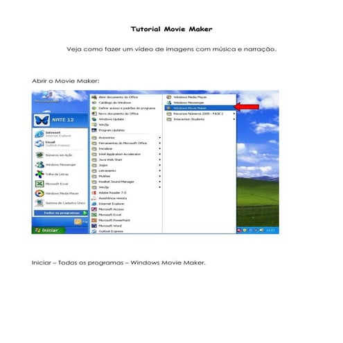 Tutorial do Windows Live Movie Maker | PDF