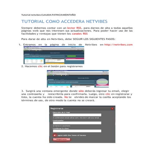 Tutorial netvibes claudia patricia montaño