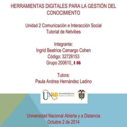 TUTORIAL NETVIBES - HERRAMIENTAS DIGITALES