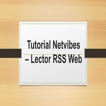 Tutorial netvibes – lector rss web