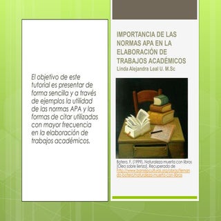 Importancia de las normas APA en la...