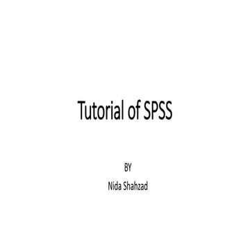 Tutorial of SPSS