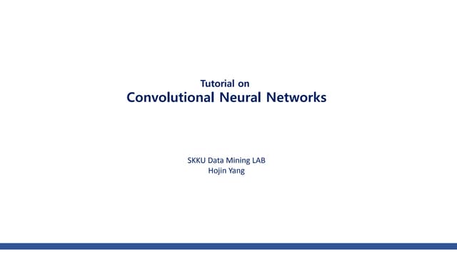 Tutorial on convolutional neural networks