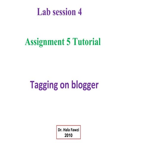 Tutorial on tagging on blogger 