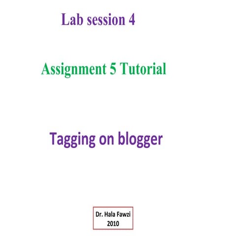 Tutorial on tagging on blogger 