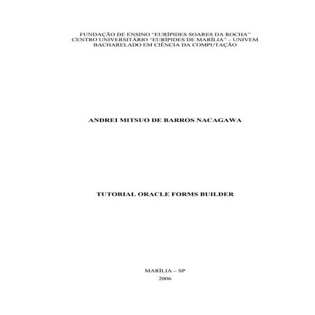 Tutorial oracle forms builder | PDF