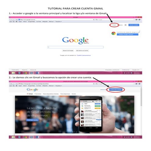 Tutorial crear cuenta en gmail | PDF