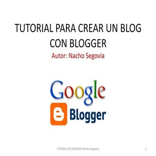 Tutorial para crear un blog con Blo...