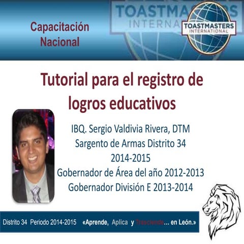 Tutorial para subir logros educativos.