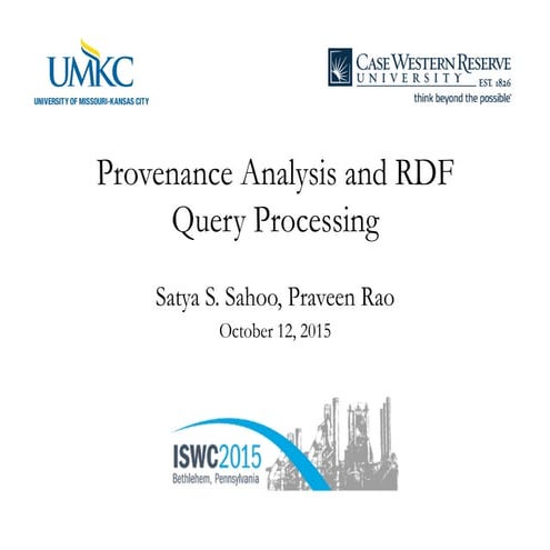 Provenance Analysis and RDF Query Processing: W3C PROV for Data Quality and T...