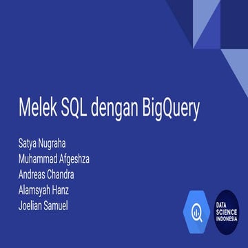 Tutorial penggunaan big query