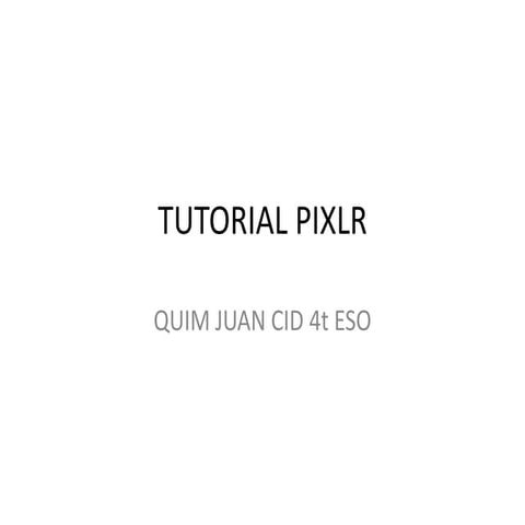 Tutorial pixlr