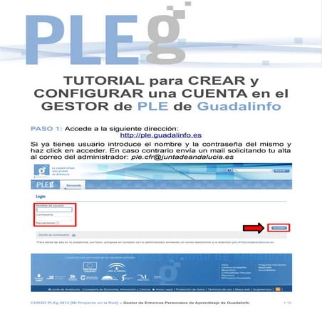 PLEg - Tutorial Gestor PLE de Guadalinfo