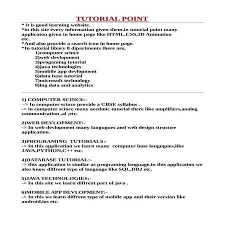 Tutorial point | PDF