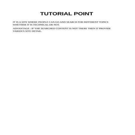 Tutorial point | PDF