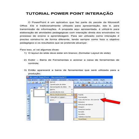 Tutorial Power Point Interação