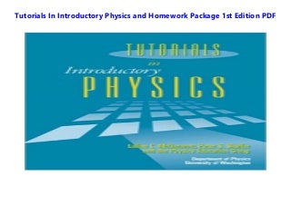 Tutorials in physics homework answers picture