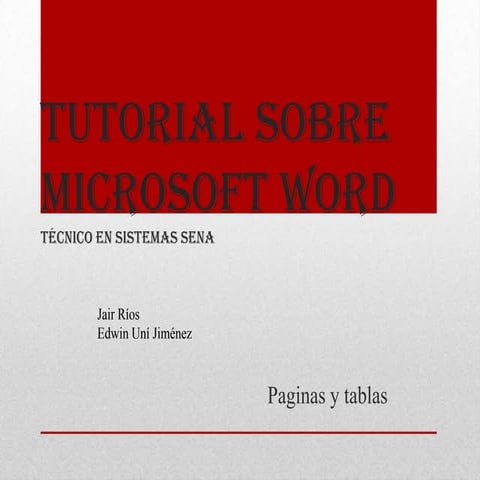 Tutorial microsoft word | DOCX