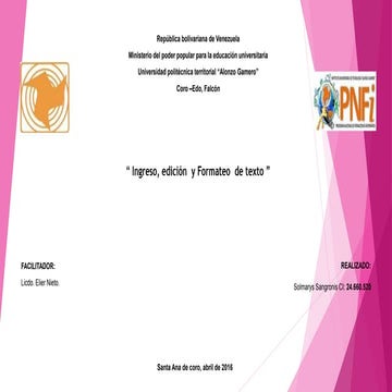 ingreso, edición y formateo de texto en "LibreOffice Writer"